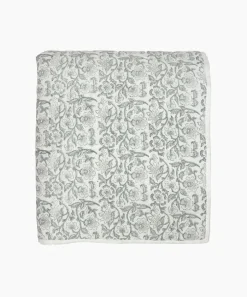 Athena Handblock Blue Coverlet Large