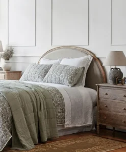 Athena Handblock Blue/Natural Coverlet Small