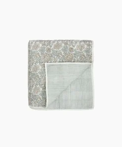 Athena Handblock Blue/Natural Coverlet Small