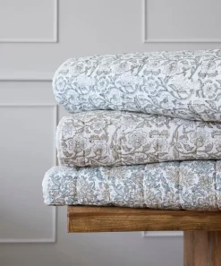 Athena Handblock Natural Coverlet Small