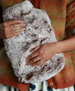 Chestnut Faux Fur Hot Water Bottle Cover