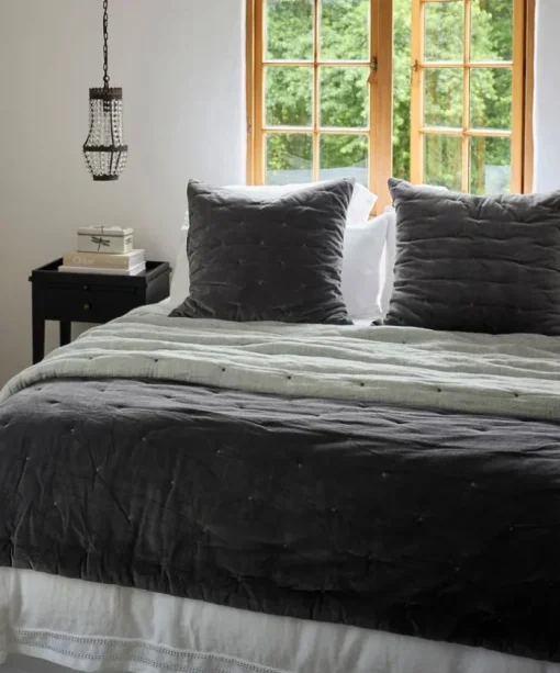 Coal Velvet Bedspread King/Super King