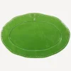 Dragonfly Stoneware Green Oval Platter Large