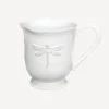 Dragonfly Stoneware White Mug