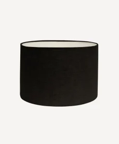 Drum Linen Shade Black 28cm
