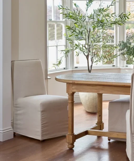 Ellie Slip Cover Dining Chair Natural