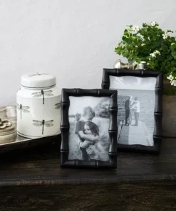 Faux Bamboo Black Photo Frame 4x6"