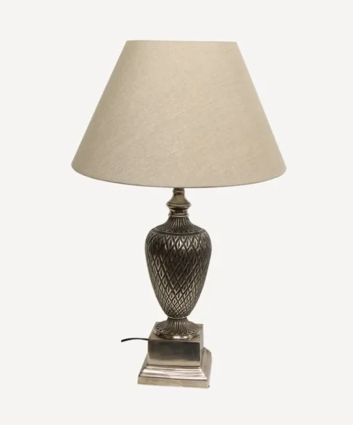 Finial Antique Silver Lampbase