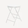 Folding Side Table Short White
