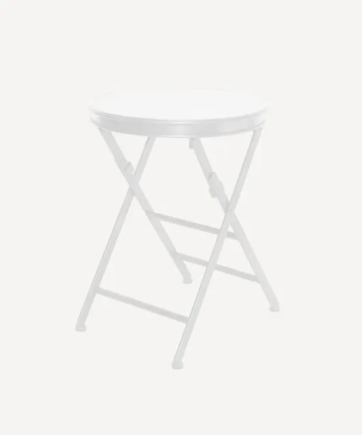 Folding Side Table Short White