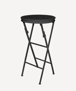 Folding Side Table Tall Black