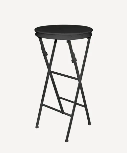 Folding Side Table Tall Black
