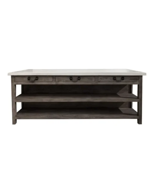 Lars Aged Black Kitchen Island X-Large