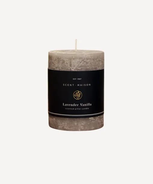 Maison Pillar Candle Lavender Vanilla 3x4"