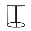 Oval Couch Side Table Black