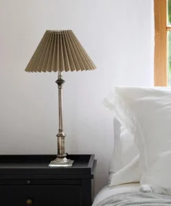 Pleated Linen Shade 35cmD Taupe