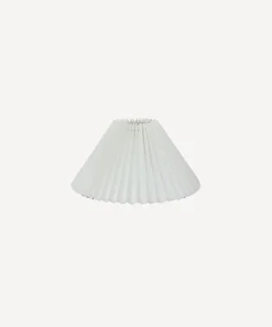 Pleated Linen Shade 26cmD White