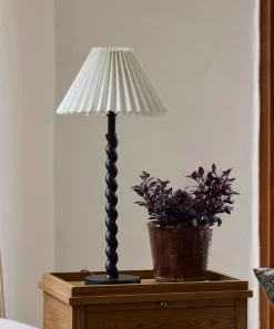 Pleated Linen Shade 35cmD White
