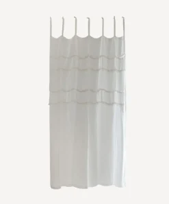 Ruffles Linen Curtain White