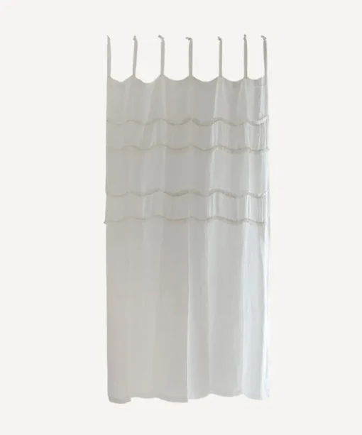 Ruffles Linen Curtain White