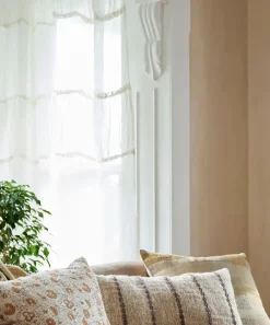 Ruffles Linen Curtain White