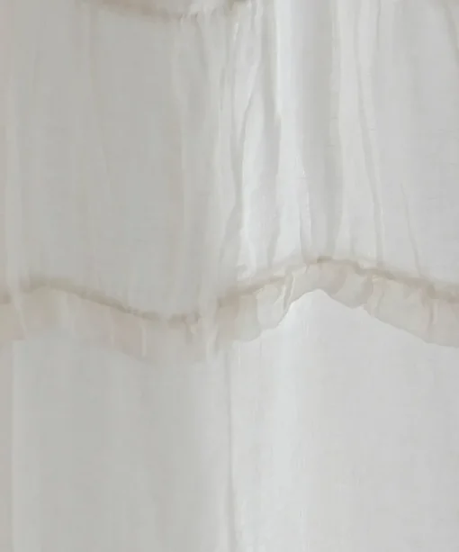 Ruffles Linen Curtain White