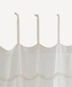 Ruffles Linen Curtain White
