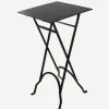 Square Black Iron Side Table