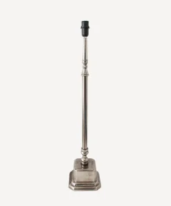 Square Tall Lampbase Antique Silver