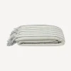 Striped Linen Cotton Bed Cover
