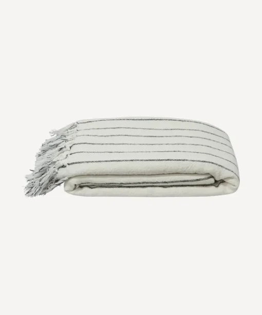 Striped Linen Cotton Bed Cover