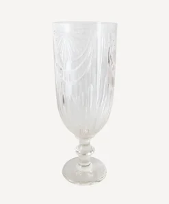 Sunrise Cut Glass Tall Hurricane