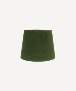 Tapered Drum Velvet Shade Olive 20cm