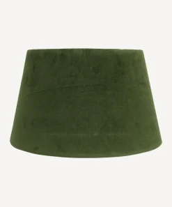 Tapered Drum Velvet Shade Olive 40cm