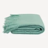 Throw Tassle Duck Egg Blue