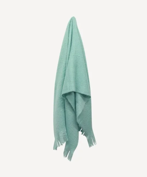 Throw Tassle Duck Egg Blue