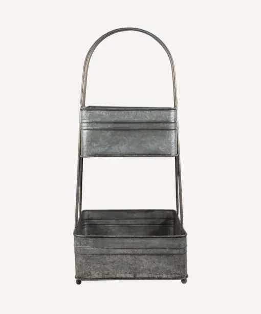 2 Tier Square Metal Basket