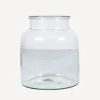 Wide Glass Vase Small