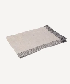 Woven Border Tea Towel Natural & Black