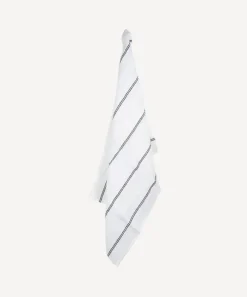 Woven Stripe Tea Towel Off-White & Black